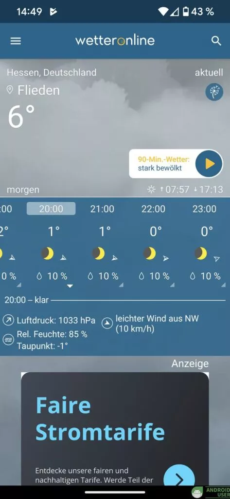 WetterOnline bietet viele Informationen