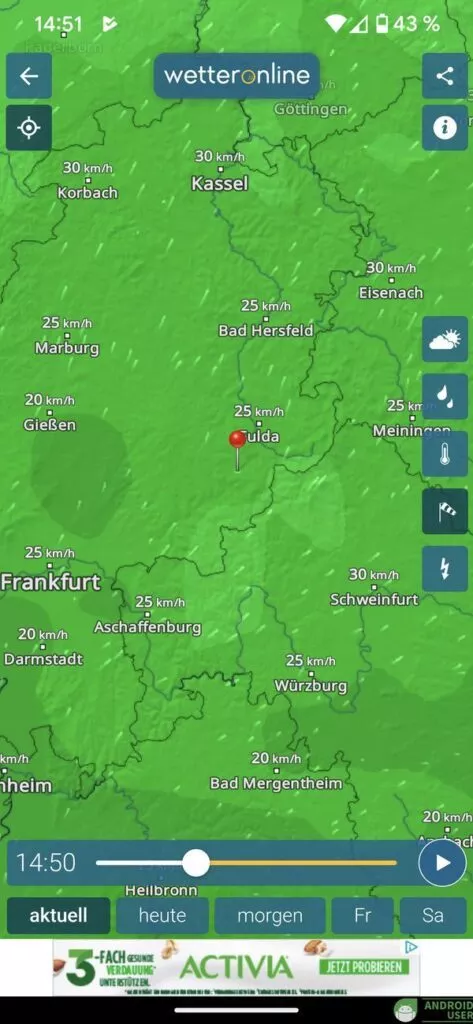 Das Radar von WetterOnline