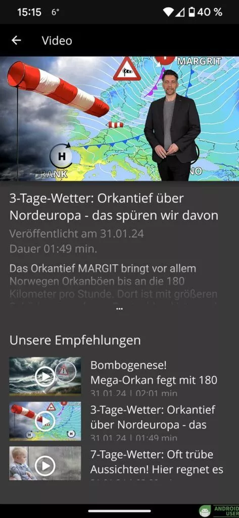 Wetter.com bietet Wettervideos