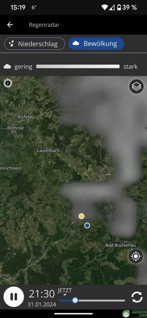Das Regenradar in Wetter.com