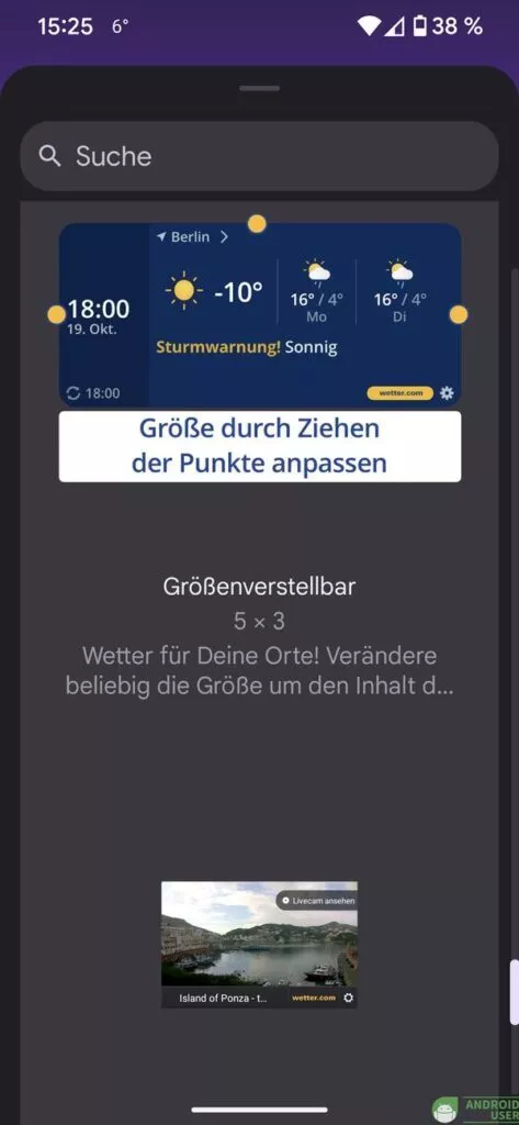 Widget von Wetter.com