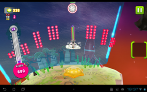 Abbildung 2: Space Ark TDH ist eine Mischung aus Circus Atari und einem Breakout-Game.