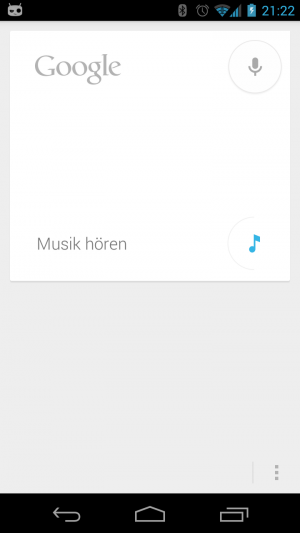 Abbildung 12: Drücken Sie in der Spracherkennung von Google Now auf das blaue Notensymbol.