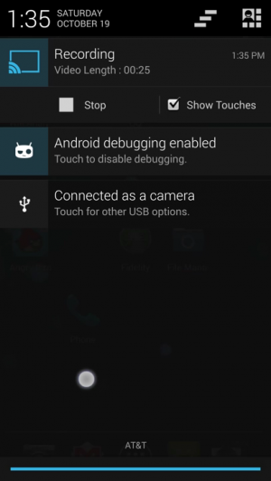 Abbildung 8: In Zukunft lassen sich auch Bildschirmvideos direkt in CyanogenMod aufnehmen.