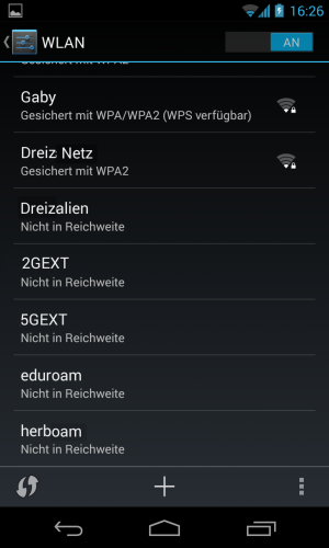 Abbildung 1: Aus der Liste der verfügbaren WLANs wählen Sie einfach das Netz "eduroam" aus.