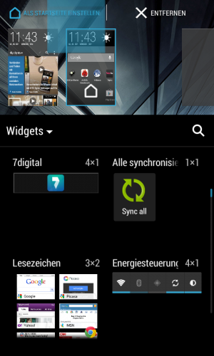 Abbildung 1: Wenn Sie den BlinkFeed-Dienst nicht nutzen möchten, dann wechseln Sie einfach den Homescreen aus.