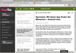 Abbildung 7: Ist das Smartphone nicht zur Hand, lesen Sie Ihre Streams auch im Web.