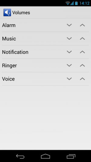 Abbildung 2: Das Volume Widget bringt auch eine eigene App zur Veränderung der Lautstärke mit.