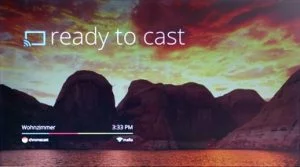 Abbildung 1: Die Chromecast-Oberfläche auf dem TV-Bildschirm besitzt keine Bedienelemente.