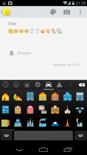 Abbildung 3: Dank der neuen Google-Tastatur gibt es jetzt für jede App Emoticons.