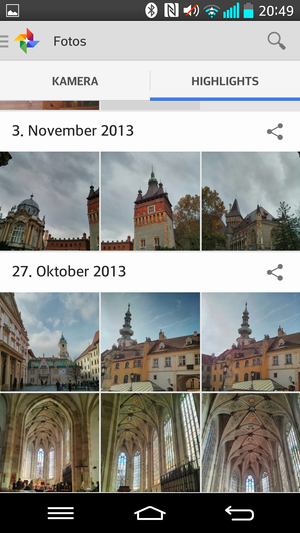 Abbildung 2: Google sortiert automatisch die besten Fotos aus und zeigt diese gesondert an.