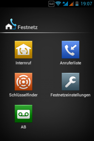 Abbildung 9: Mit der Festnetz-App richten Sie den Festnetzanschluss sowie den AB ein.