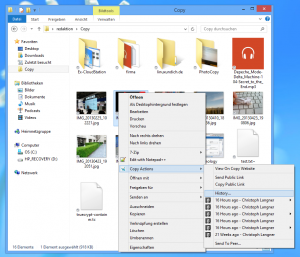 Abbildung 2: Copy integriert sich in das Kontextmenü vom Windows-Explorer.