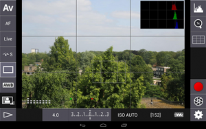 Abbildung 10: Der DSLR Controller überträgt sogar das aktuelle Live-Bild der Kamera aufs Handy.