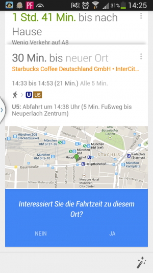 Abbildung 3: Wie es auf Ihrer täglichen Pendelstrecke aussieht, sagt Ihnen die App in Echtzeit.