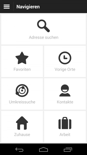 Abbildung 7: Alternativ übergeben Sie der App eine Adresse aus Ihren Kontakten als Ziel.