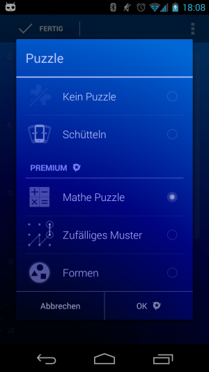 Abbildung 3: Notorische Verschläfern stellt Timely verschiedene Weck-Puzzles zur Auswahl.