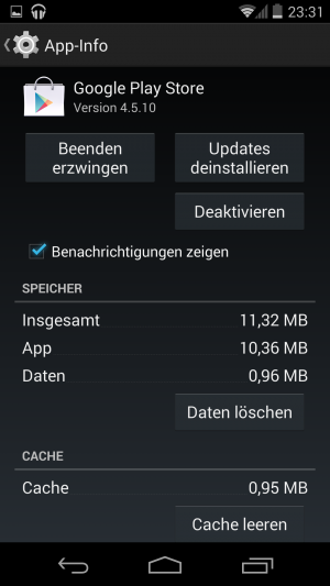Abbildung 4: Die meisten Google-Apps lassen sich nicht löschen, sondern nur deaktivieren.