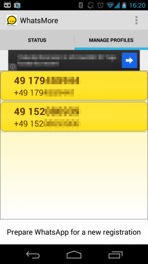 Abbildung 2: In der Pro-Version zappen Sie zwischen bis zu fünf WhatsApp-Profilen hin und her.