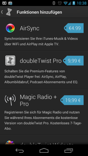 Abbildung 7: Per In-App-Kauf steigen Sie auf die Pro-Version der App mit allen Funktionen um.