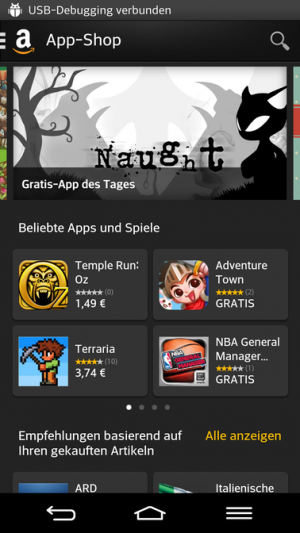 Abbildung 7: Der Amazon App-Shop bietet jeden Tag eine normalerweise kostenpflichtige App gratis an.