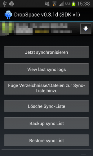 Abbildung 9: DropSync lädt automatisch Inhalte von Ihrer SD-Speicherkarte zu Dropbox hoch.