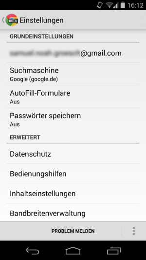 Abbildung 1: Trennen Sie Ihr Google-Konto vom Browser, damit Browserdaten nicht synchronisiert werden.