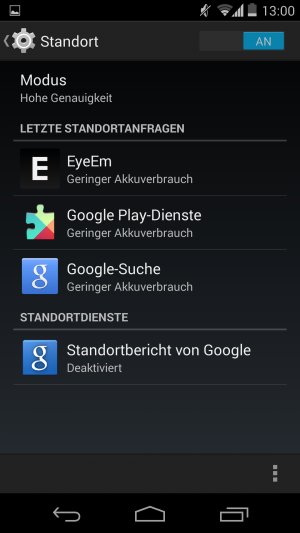 Abbildung 5: Sie entscheiden, ob Sie Apps Zugriff auf Ihren Standort gewähren möchten.