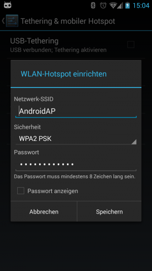 Abbildung 5: Konfigurieren Sie den mobilen WLAN-Hotspot so sicher wie Ihren Router zu Hause.
