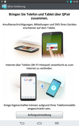 Abbildung 9: Mit QPair aktivieren Sie den WLAN-Hotspot auf Ihrem Handy mit einem Klick.