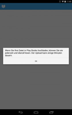 Beim Antippen einer unterstützten Datei erscheint dieser Hinweis.