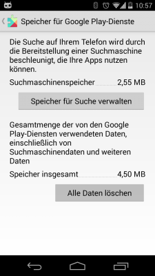 Löschen Sie alle Daten der Google Play-Dienste um den Gerätemanager zurückzusetzen.