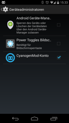 Deaktivieren Sie zuerst den Android Gerätemanager als Geräteadmin.
