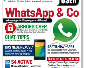 WhatsApp & Co: Android User 10/2013 ab sofort am Kiosk