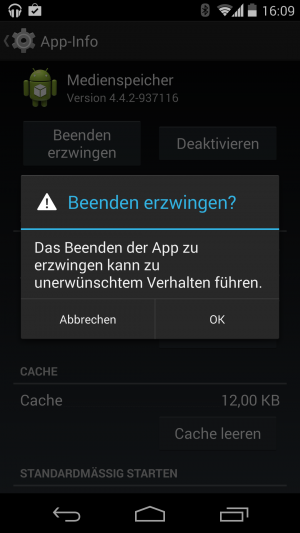 Den Medienspeicher zu beenden oder sogar zu deaktivieren, ist keine langfristige Lösung.