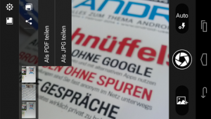 Die Aufnahmen lassen sich als JPG oder PDF archivieren.
