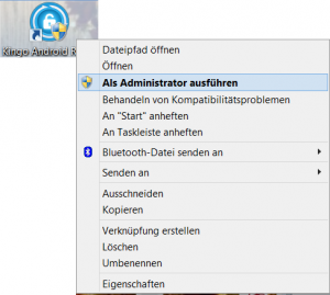 Abbildung 1: Unter Windows 8 müssen Sie das Programm mit Administratorrechten ausführen.