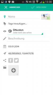 Dem Pin lassen sich noch zusätzliche Informationen hinzufügen.