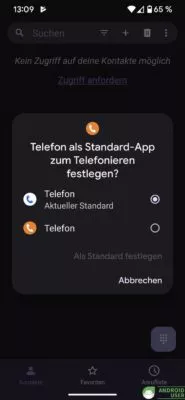 Schlichtes Telefon als Standard Telefon App festlegen