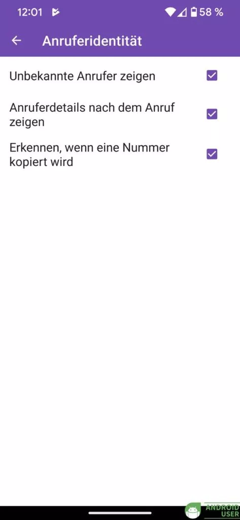 Easy Phone bietet viele Einstellungen