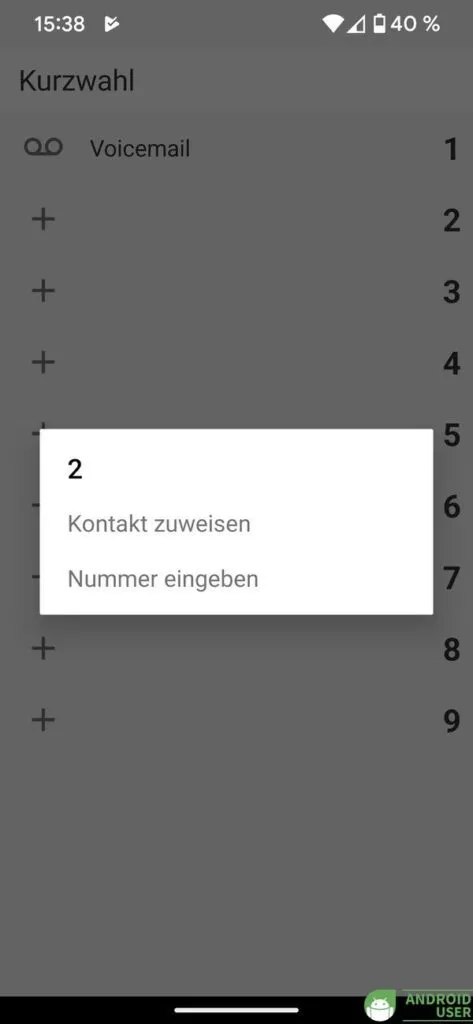 Nummern auf die Kurzwahl legen mit der ExDialer Telefon App für Android