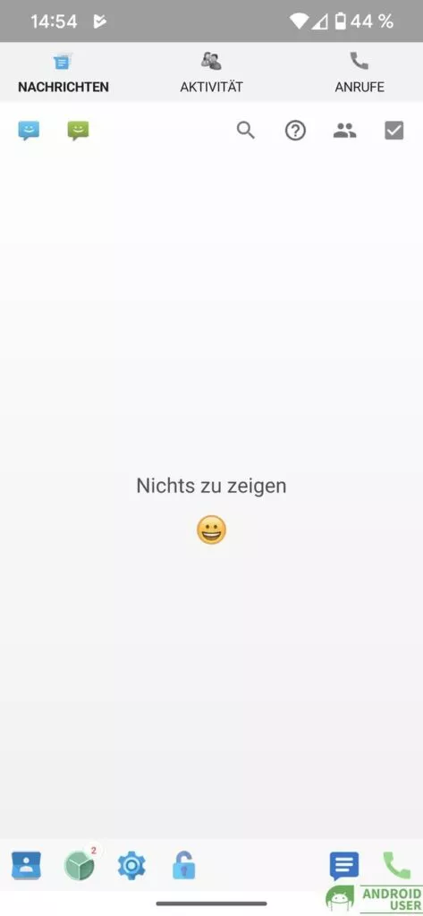 Die Nachrichten in der Telefon App Smart Notify