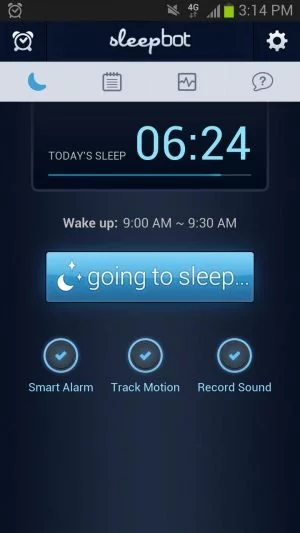 Abbildung 4: Die App SleepBot hat im Dezember ein komplett neues Layout spendiert bekommen.