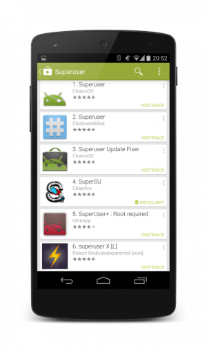 Abbildung 3: Superuser-Apps gibt es bei Google Play in großer Auswahl.