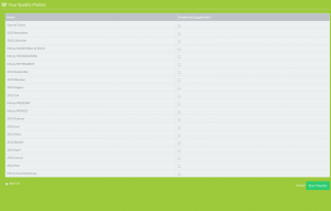 Abbildung 4: Auswahl der Playlisten. Wählen Sie unten links select all und anschließend Start Transfer.