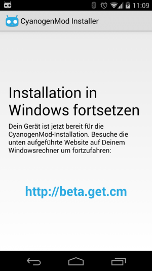 Abbildung 5: Die eigentliche Installation erfolgt dann über ein Windows-Programm für den PC.