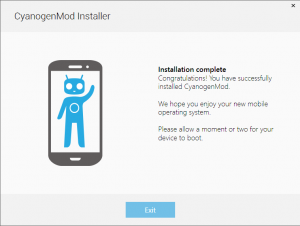 Abbildung 9: Der CyanogenMod Installer meldet am Ende die erfolgreiche Installation.