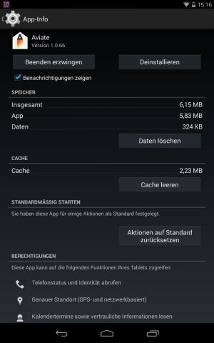 Abbildung 2: Wechseln Sie ganz leicht von Aviate zurück zu Ihrem alten Launcher.