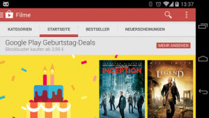 Zahlreiche Filme sind im Play Store auf bis zu 3,99 Euro reduziert.