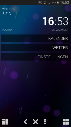 Abbildung 2: Durch das minimalistische Design und die Schriftart erinnert der Launcher an die native Android-Oberfläche.